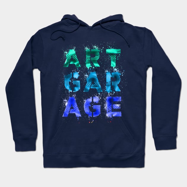 Street Art Garage Splash Graffiti Hoodie by PlanetMonkey